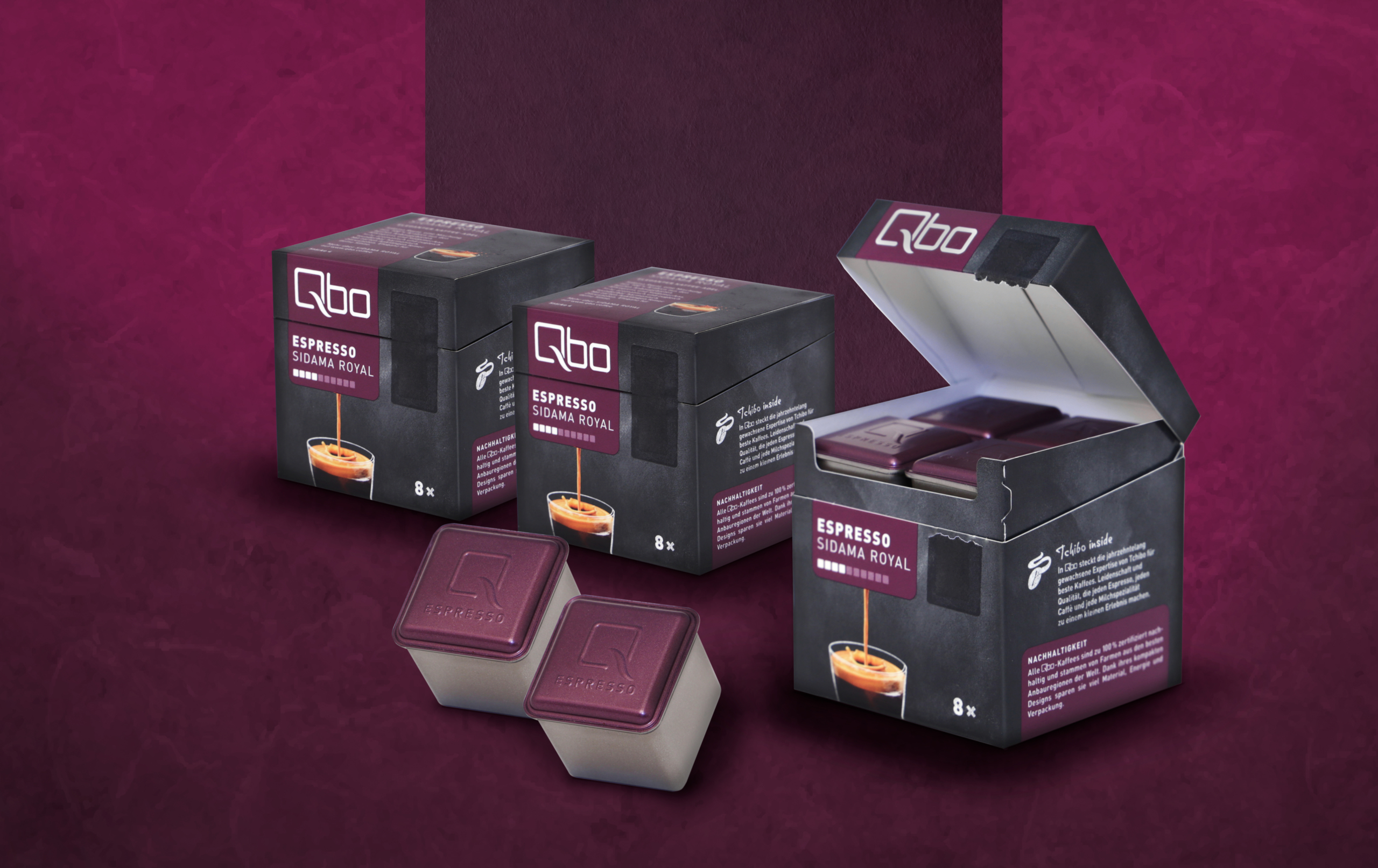 Tchibo Qbo Packaging Redesign und Development Visual