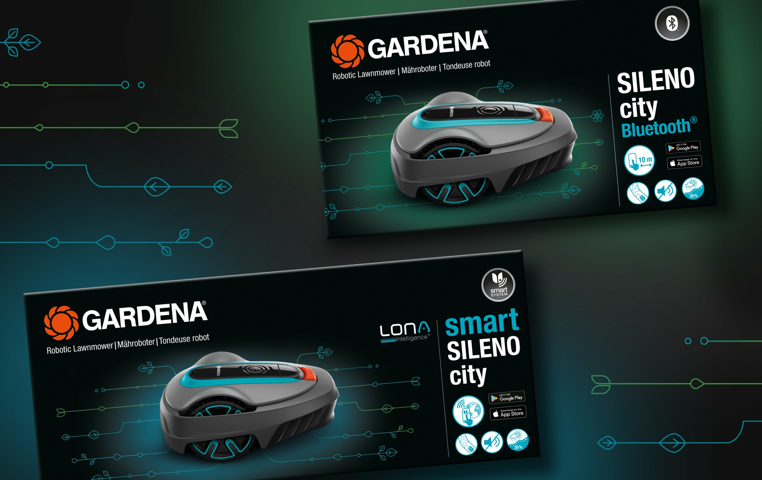 Gardena smart and bluetooth series packaging design